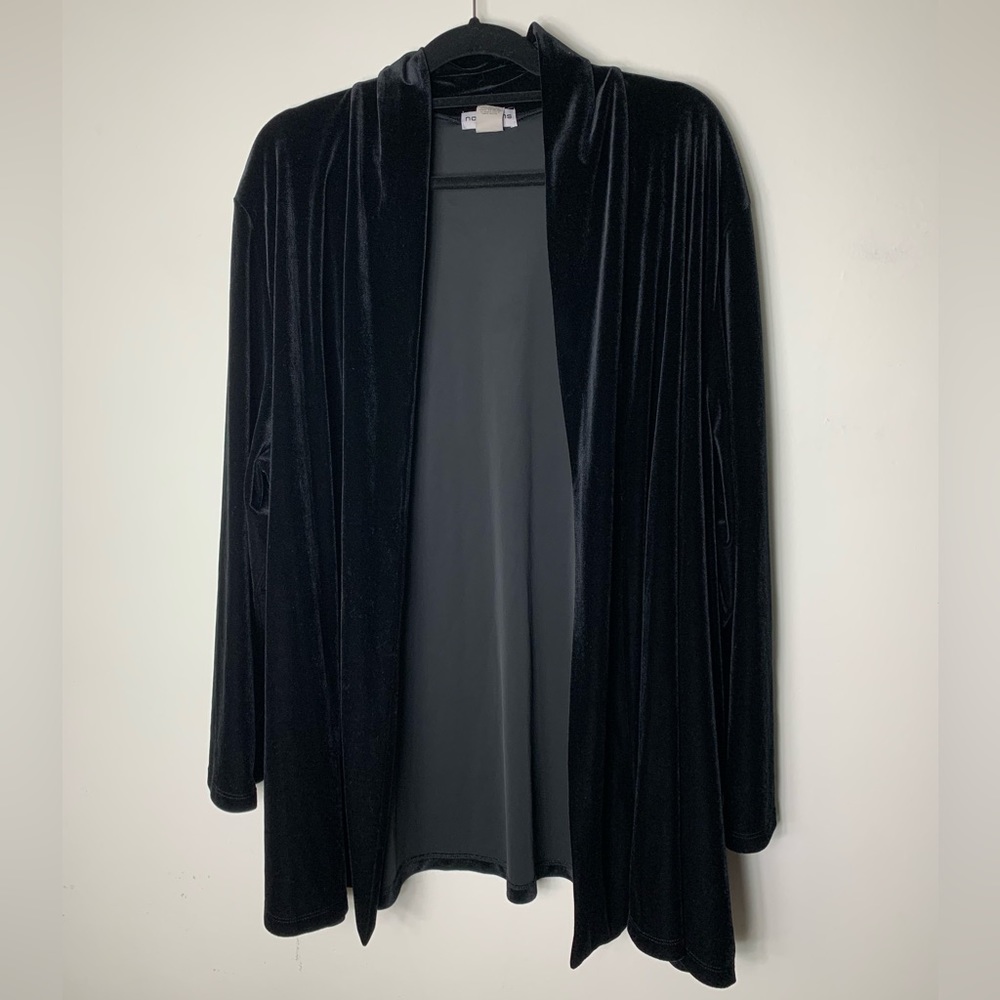 Women’s Black Velvet Formal Long Sleeve Sweater